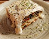 Foto del paso 9 de la receta: Lasaña de champiñones, acelgas y tomate seco en aceite con bechamel de gorgonzola