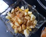 A picture of step 3 of Fruit chat with Aloobukhara chutney.