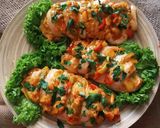 A picture of step 5 of Stuffed Chicken Breast with Peppers and Cheese.