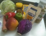 A picture of step 1 of Apple Cabbage Slaw.
