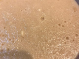 Pizza de sarraceno, s/gluten, s/levadura, c/ queso de papa (paparella) y aceitunas