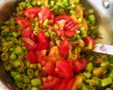 A picture of step 3 of Mogri ki subji.