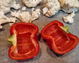 Foto del paso 1 de la receta Pimientos rellenos de jamón y huevo