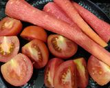 A picture of step 1 of Tomato Carrot Soup.