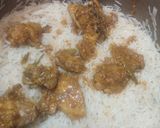 A picture of step 4 of Kashmiri chicken biryani.