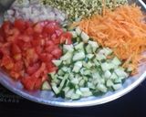 A picture of step 1 of Sprouted Moong Bean salad.