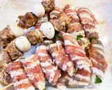 A picture of step 3 of Crispy Skewered Katsu with Rice Flour Batter.