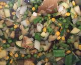A picture of step 2 of Budget Vegetable and Sausage Curry.