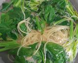 รูปขั้นตอนการทำที่ 2 ของ สปาเกตตีผัดพริกแห้งกระเทียมใส่ผักปวยเล้ง (Spinach Peperoncino)