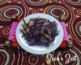 A picture of step 3 of Purple Cabbage and Moong Daal Fry.