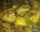 A picture of step 4 of Aloo beans.