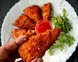A picture of step 4 of Triangle Carrot Nuggets.