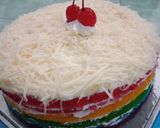 Foto langkah ke 8 dari resep 10. Rainbow Cake Ny. Liem Super Lembut.