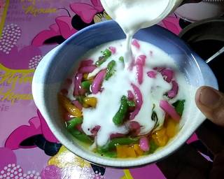 CENDOL pelangi tepung HUNKWE - Step 4