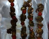A picture of step 2 of Grilled baby potatoes and tomatoes with green chattny.