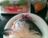 三文鱼头米粉汤的食譜步驟1照片