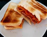 A picture of step 6 of My Cheese & Tomato Grilled Spam Toastie #2Flavours #Breakfast #Lunch.