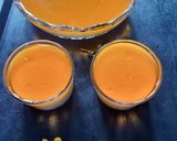 A picture of step 6 of Milky vanilla curd with Orange jelly.