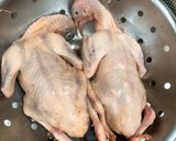 Hình bước làm 6 của món Chim bồ câu hầm cốm