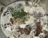 Spenótos nokedli pirított baconös, tejszínes, gombás szósszal recept fázis 2 fotója