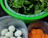 Foto langkah ke 1 dari resep Bobor Bayam Telur Puyuh.