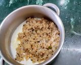 A picture of step 3 of Banana stem Raita.