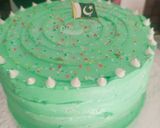A picture of step 3 of Independence day cake.