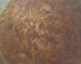 A picture of step 4 of Achari aloo gobhi.