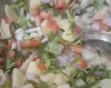A picture of step 3 of Signature Chana Chat 🤤🤤🤤.