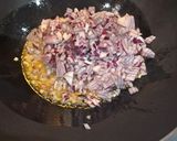 A picture of step 2 of Squid and Chicken stir-fry.