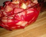 A picture of step 3 of Beetroot strawberry syrup fruits salad.