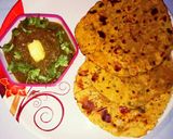 A picture of step 10 of Makke ki roti & Sarso ka Saag.