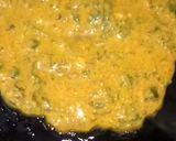 A picture of step 2 of Ragi and besan chilla.