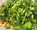 A picture of step 2 of Palak rice.