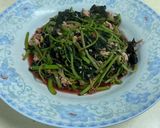 รูปขั้นตอนการทำที่ 3 ของ ผักโขมแดงผัดไข่