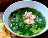 Hình bước làm 2 của món Canh cải thìa nấu giò sống
