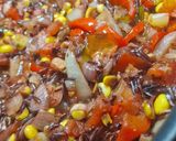Vadrizses, kukoricás lecsó (vegán) recept fázis 3 fotója
