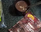 A picture of step 1 of Creamy chocolate custard with candi biscuit.