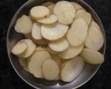 A picture of step 1 of Potato fry (Batata chya Kaachrya).