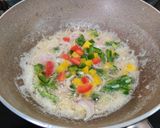 A picture of step 5 of Garlic fettuccine.