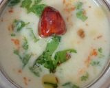 A picture of step 6 of Hing wali white Kadhi.