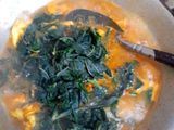 Gulai daun singkong tempe telor