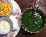 A picture of step 1 of Corn Palak Curry.