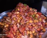 पौष्टिक स्प्राउट्स चना चाट। (paushtik sprouts chana chat recipe in Hindi) रेसिपी चरण 3 फोटो