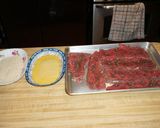 A picture of step 2 of NEAPOLITAN MILANESE. JON STYLE.