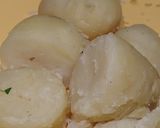 A picture of step 1 of Fried potatoes with water chestnut flour (Singhara aata).