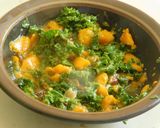 A picture of step 4 of Kale Mango salad.