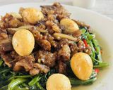 Foto langkah ke 4 dari resep Kangkung Cah Daging.