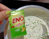 A picture of step 3 of Corn Palak Rava Dhokla.