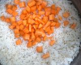 A picture of step 1 of White fried rice.